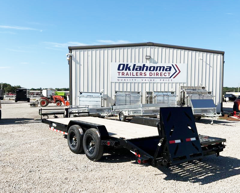 Trailers on the Oklahoma Trailers Direct lot